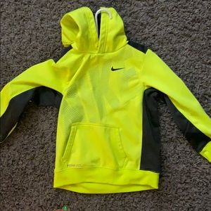Highlighter yellow Nike hoodie sweatshirt